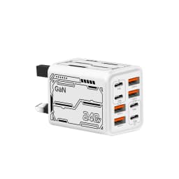 New 240W 8 in 1 USB C Charger Fast Charging Phone Charger Power Adapter For iPhone Samsung Huawei EU/US/UK Plug Wall Charger