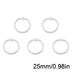 5Pcs Alloy Binder Rings Set Assorted Sizes Gold Color Loose Leaf Rings Multipurpose Book Rings for Office School DIY Crafts