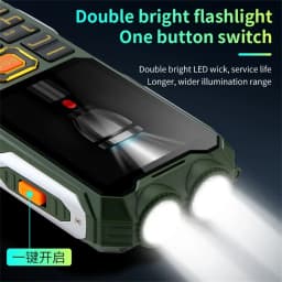 YeeMI Q8 4G Rugged Phone Waterproof Full Band Feature Phone 2.6Inch HD SOS Button Big Loudspeaker LED Light 16800mAh Battery