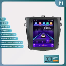 9.7"7862 Android 13 Car radio for Toyota Corolla E140 E150 2006-2013 Multimedia player 4G Autoradio DSP Carplay GPS navi Stereo