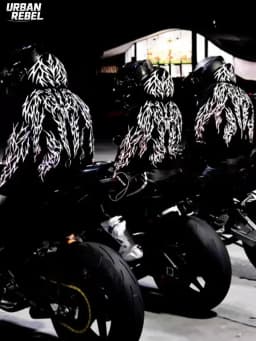 Men's Reflective Motorcycle Hoodie Set Reflective Graphic Oversized Urban Rebel Casual Daily Night Streetwear Hoodie Tops Y2k
