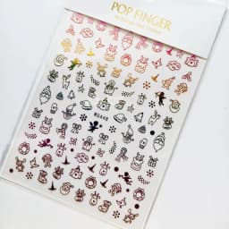 Sliver Bronzing 3D Christmas Nail Art Decoration Sticker Sparkly White Colorful Glitter Geometry Snowflake Winter Slider Foil