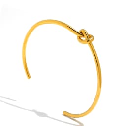 Stainless Steel Bracelets Elegant Trendy Round Circular Open Knot Cuff Bangle For Women Jewelry Goth Temperament Everyday Wear