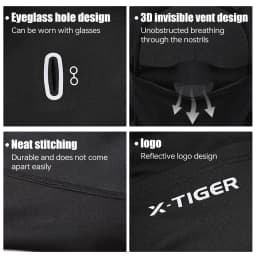 X-TIGER Warm Bicycle Motorcycle Full Face Mask Windproof Breathable Balaclava Anti-fog Ski Mask Winter Riding Mask Scarf Hood
