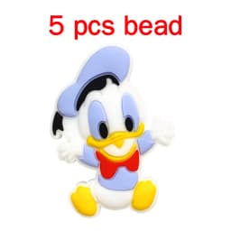 5pcs Silicone Cartoon Beads DIY Pacifier Chain Baby Oral Care Pacify Accessory Part