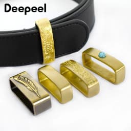 1Pc Deepeel 35/40mm Pure Copper Man Belt Buckle Ring Metal Solid Brass Waistband Loop Clasp Men Belts Leather Crafts Accessories