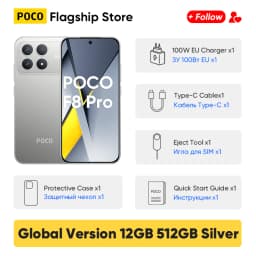 Original POCO F8 Pro Global Version 5G Smartphone Snapdragon 8 Elite 6.59" AMOLED Display 50MP 6210mAh Battery 100W HyperCharge