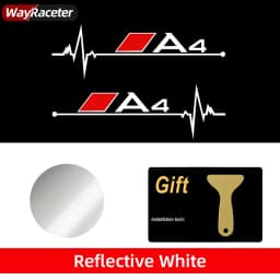 2 Pcs Car Window Sticker Graphics Body Reflective Vinyl Decal For Audi A1 A2 A3 A4 A5 A6 A7 A8 Q2 Q3 Q4 Q5 Q6 Q7 Q8 TT SQ2 S6