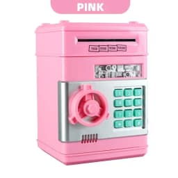 Money Box Piggy Bank ATM Password Automatic Electronic Piggy Cash Coin Saving Box ATM Bank Safe Box Deposit Banknote Gift
