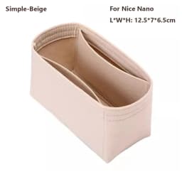 Felt Handbag Insert Bag Bag Support Storage Purse Liner Portable Organization Internal Bag for LV Nice Nano/Mini/BB/Vanity