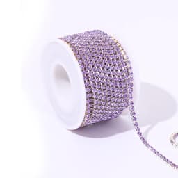 DUCRYSTAL 10Yard/Roll Crystal Rhinestone Chain Trim for Sewing Craft DIY Decoration Jewelry Rhinestones Chain for Wedding Dress
