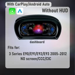 BONROAD 1920*720P Wireless CarPlay Android Auto Mirrorlink Airplay LCD Digital Dashboard Panel Cluster For BMW 3 Series E90 E91 E92 Car Auto Instrument Speedometer Virtuele Cockpit Voor