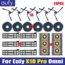 For Eufy X10 Pro Omni Replacement Parts Accessories Roller Side Brush Filter Mop Cloth Rags Pads Dust Bag Vacuum Cleaner Part