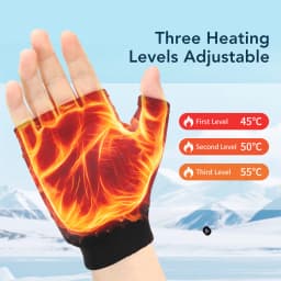 Rechargeable 3 Levels Heating Hand Warmer Thermal Gloves Electric Heated Gloves Winter Warm Outdoor Riding Skiing Mitten