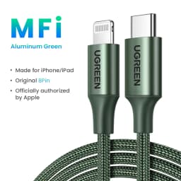 UGREEN MFi 20/30W USB Type C to Lightning Cable for iPhone 14 Pro Max 13 12 Plus Mini PD Fast Charging Cable for iPad 1m 2m