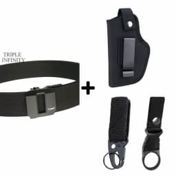 Sturdy Metal Automatic Buckle Hard Tactical Belt Double Layer Thickened Hanging Gun Belts For Men Outdoor 3.8cm Width Waistband