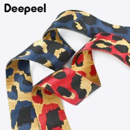 1Pc Deepeel 38mm Women Jacquard Bag Belts Leopard Shoulder Crossbody Straps Adjustable Webbing Strap DIY Bags Accessories
