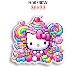 Hello Cat 10pcs/lot San Resin Planar Transparent Glitter Acrylic Flatback for Charms DIY Bow Craft Supplies Phone Case Decor
