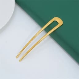 Simple U Shaped Metal Hair Sticks 2 Prongs Twist Hair Fork For Buns Chignons Women Girls Ponytail Hold Daily Hairstyles Tool