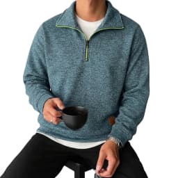 Men's Long Sleeve Half Zipper Sweatshirts Solid Pullover Luxury Zip Up Hoodies Casual Mens Coats Gym Man Quarter Zip Poleron