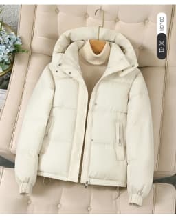Women's Short Hooded down Jacket Korean Style Thickened Cotton Winter Coat Small Autumn 2026 New