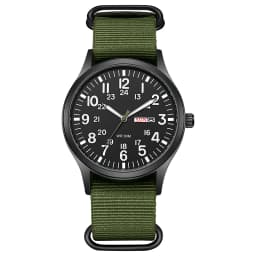 2024 TPW Field Watch Easy Reading Fabric Strap 24 Hours Display Quartz Movement