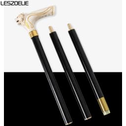 93cm Tiger-Head Resin Handle Walking Stick Men Black German Beech Wooden Walking Stick Women Red Fashionable Decorative Canes