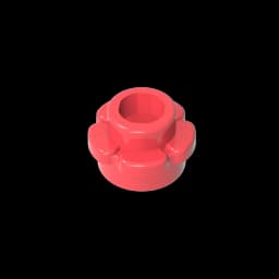 Gobricks GDS-1436 Plate, Round 1 x 1 with Flower Edge (5 Petals) compatible with lego 24866 pieces of children's DIY