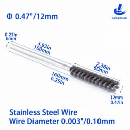 DIY Drill Brushes 50 X 150mm Stainless Steel Wire Tube Brush for Inner Diameter Deburring Polishing Cleaning Rust Removing