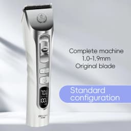 Fenice New Upgrade 5000mA Capacity Cordless LCD Screen Pets Dog Grooming Clippers Rechargeable Haircut Shaver for Trimming Salon