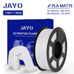 JAYO 3D Printer Filament PLA Matte 1.75MM Neatly Wound 3D Filament PLA 1.1KG Smooth Matte Finish 3D Printing Materials
