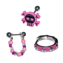 Ear Studs Y2K Style Piercing Jewelry Pink Earrings Eye Catching Ear Jewelry Alloy Material Ear Pins Gift for Women