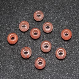 10Pcs Natural Crystal Agate Stone Big Hole Beads Abacus Spacer Beads Crafts Supplies for Jewelry Making DIY Bracelet Accessories