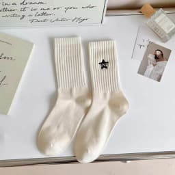 Cotton Women's Socks Frilly Ruffle Socks Spring Summer Casual Ankle Short Boat Socks Loose Knitting Solid Color Mid Tube Sock