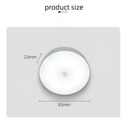HPH LED Night Light Smart Motion Sensor Lamp 2pcs Automatic Lighting USB Rechargeable Wireless Magentic Suction Home Night Light