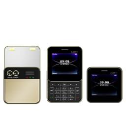 SERVO Rotatable Screen Mini Mobile Phone 2G GSM Dual SIM Speed Dial Magic Voice FM Radio MP4 Side Slider Square Button Cellphone