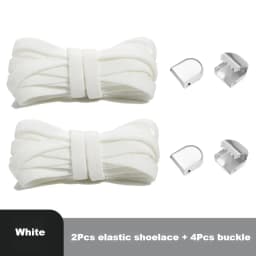 1Piar Rubber Band for Laces Elastic Laces Sneakers Shoelaces Without Ties End Locks College Style Shoestring Shoes Accessories