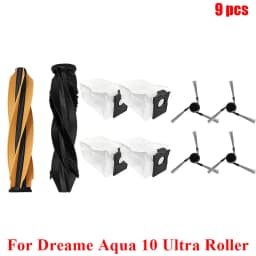Acccessories Fit For (Dreame Aqua 10 Ultra Roller) Vacuum Parts Main Roller Brush Side Brush Cleaner Filter Dust Bag Roller Mops