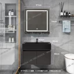 B567 Bathroom Cabinet Combination with Rock Integrated Basin Drawer Vanity Intelligent Bathroom Cabinet Sink Washbasin Furniture