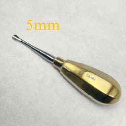 Pet Dental Instruments Feline Canine Dental Elevators with Auxiliary Wing Short Handle Straight Root Elevators Oral Examination