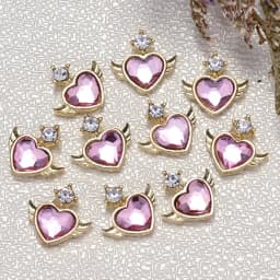 10Pcs 3D Crystal Butterfly Nail Charms Hollow Shape with Rhinestones for DIY Nail Art Decorations 8*8.5mm Shiny Butterfly Gems 9