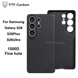YTF-carbon Luxury Real Kevlar Case for Samsung Galaxy S26 Ultra/S26Plus/S26, Aramid Fiber Magnetic MagSafe Cover