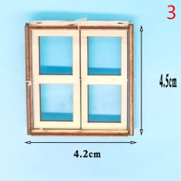 1/12 Scale Dollhouse Miniature 6 Panel Interior Wooden Door Frame DIY Plain Embryo Material Furniture Doll House Accessories