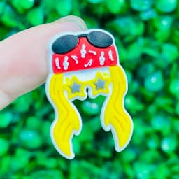 1-17Pcs Music Is My Life Slipper PVC Shoes Charms Guitar Microphone Buckle Clog Decorations DIY Backpack Wristbands Party Gift