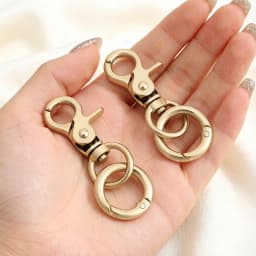 2pcs Metal Spring Key Holder Clips, Quick Release Keychain Hooks for Key Sets, Bag Accessories Men's Keychain