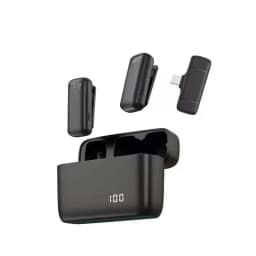 Dual Lapel Lavalier Professional Wireless Microphone Buttonhole Mic Mini Tie For iPhone Android Mobile Cell Phone PC Micro Audio