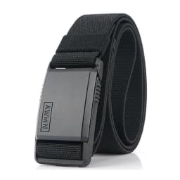 KOLBER Magnetic Elastic Belt for Men Quick Release Silver Buckle Casual belt Male Adjustable Stretch Waistband Hiking Girdle