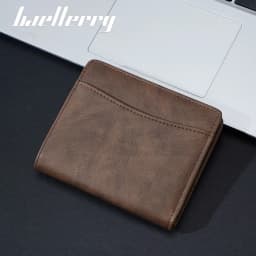 New Simple Short Men Wallet High Quality Card Holder Zipper Coin Pocket Large Capacity Card Bag Carbon Fiber Male Purses