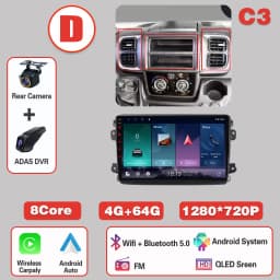Android 16 For Fiat Ducato 2005-2025 Citroen Jumper Peugeot Boxer Dodge Ram carplay radio auto android head unit multimedia play
