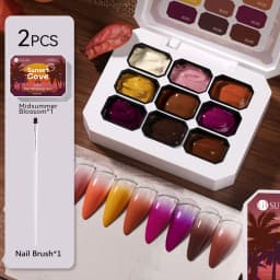 UR SUGAR 9 Colors 4 In 1 Pat Painting Gel Y2K Gradient Blush Color Semi Permanent Soak Off UV&LED Gel Nail Art Creation Salon DI